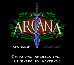 Arcana Easy Type Title Screen